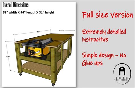 Workbench Built In Table Saw Dewalt Dwe7491rs Full Size 4x8 Ft Lumber