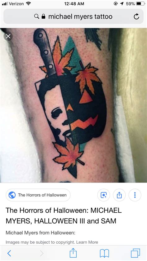 Pin By Jaymi Lynn On Body Art Michael Myers Tattoo Leaf Tattoos