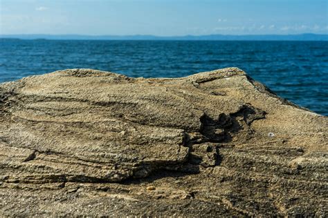 Barren Rock on Sea ShoreFree Stock Photo