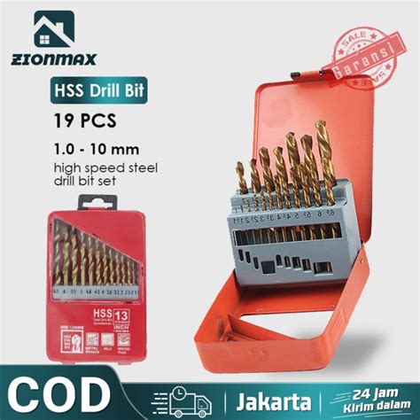 Kugel Mata Bor Besi Hss Set Pcs Drill Bit Set Mm Kotak