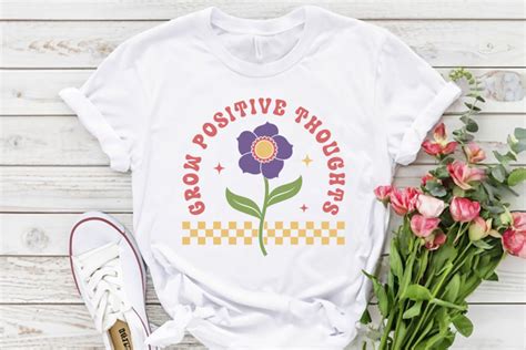 Grow Positive Thoughts Retro Spring Svg Free Artbubbles