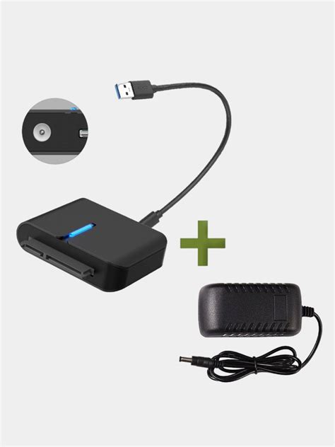 Переходник SATA на USB 3.0, для жёсткого диска HDD и SSD 2.5, 3.5, с ...