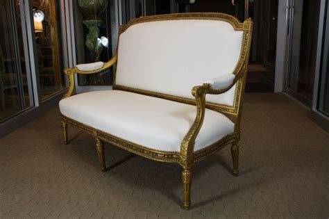 French Louis Xvi Neoclassical Giltwood Canape At 1stdibs