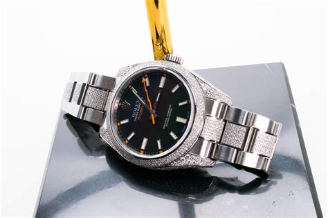 Rolex Milgauss Diamonds Black Dial Limited Edition Black Venom