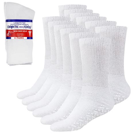 Diabetic Crew Socks For Men And Women Non Binding 6 Pairs Debra Weitzner