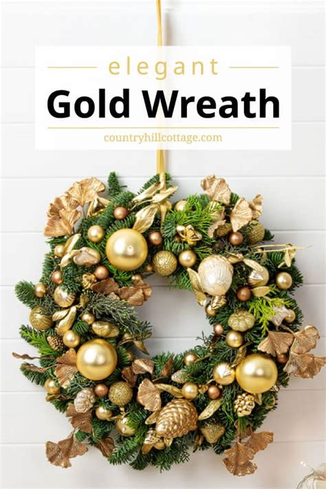 DIY Gold Christmas Wreath