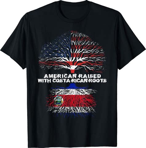 American Raised With Costa Rican Roots Costa Rica Cotton T Shirt