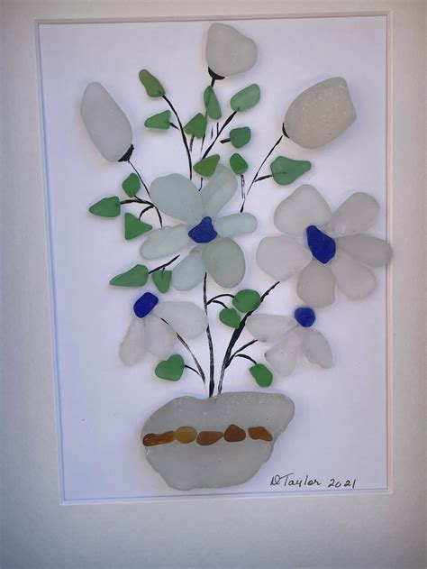 Sea Glass Art Sea Glass Picture Sea Glass Picture Etsy