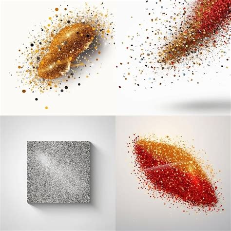 Premium Vector | Realistic Vector Glitter On White Background