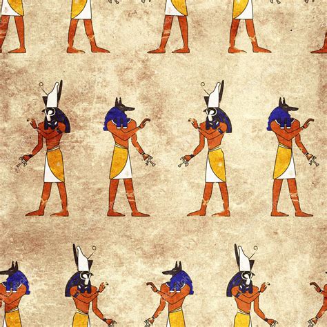 Seamless Background With Egyptian Gods Images Stock Photo By Frenta