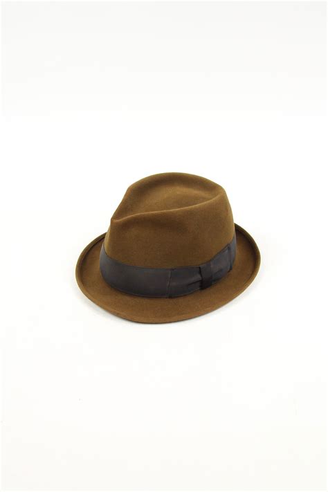 Brown Men's Fedora made by Adam Vintage Size Large 7 3/8