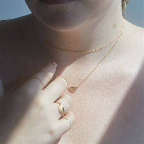 Half Moon Signet Necklace Jennie Kwon