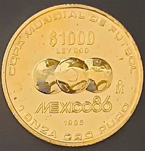 Moneda Oro M Xico Mil Pesos Copa Mundial De Futbol Env O Gratis