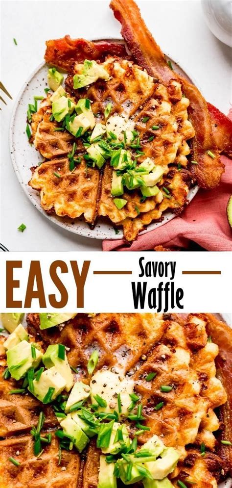 Savory Waffle | Savory waffle recipe, Savory waffles, Healthy waffles