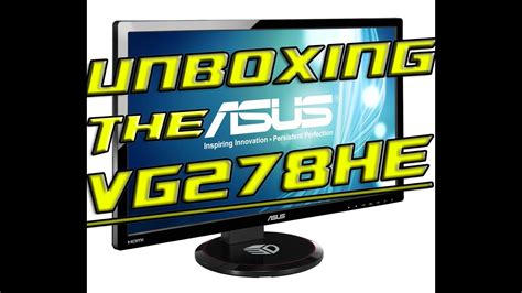 Asus VG278HE 27 144Hz 3D LCD Monitor Unboxing YouTube