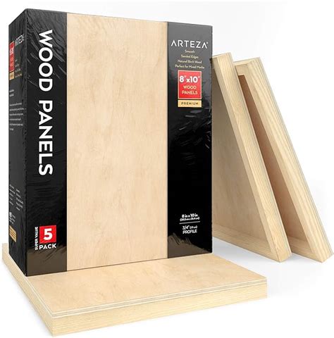 Amazon Arteza Wood Canvas Boards X Inches Pack Of Birch