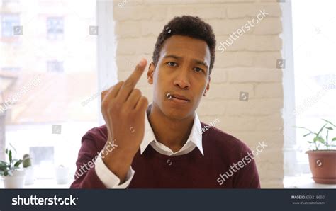 Fuck You Showing Middle Finger Aggressive Stock Photo Shutterstock