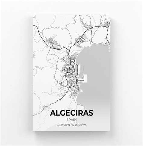 Algeciras Spain City Map Canvas Art / City Map Art / City Map | Etsy