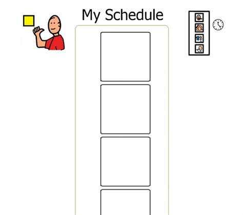 Printable Blank Visual Schedule Template