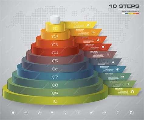premium vector  steps layers diagram  data