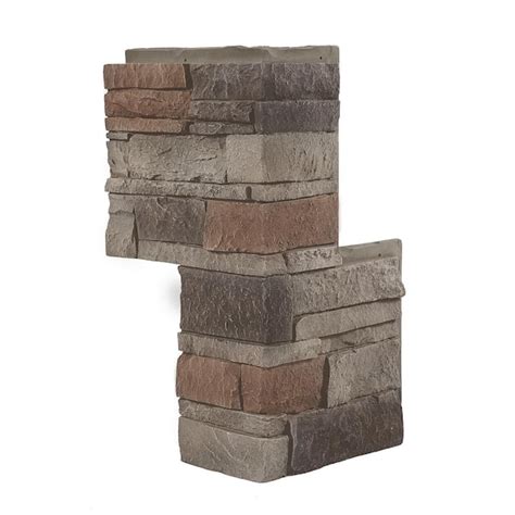 Genstone Stacked Stone Kenai 24 In X 12 In Faux Stone Siding Outside Corner Panel G2sskic