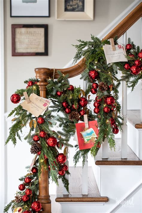 Styling A Staircase Christmas Garland