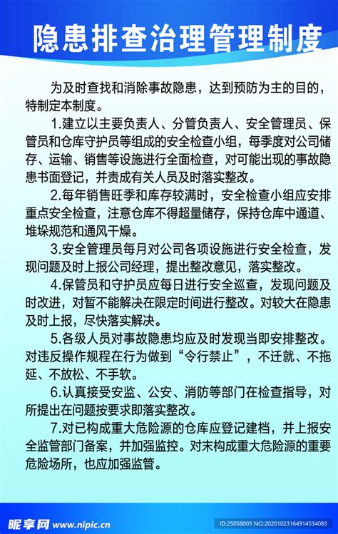 隐患排查治理管理制度设计图海报设计广告设计设计图库昵图网