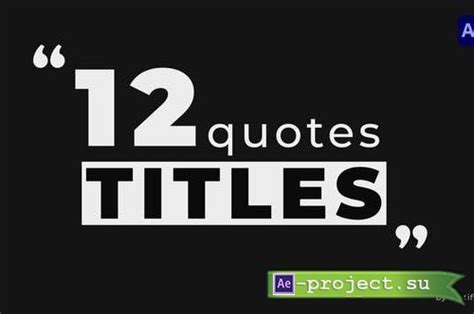 Videohive Modern Quotes Titles After Effects Project