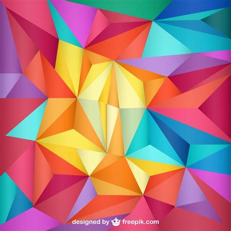 Plantilla De Fondo Con Triángulos De Colores Vector Gratis