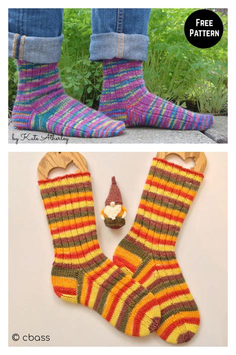 10+ Basic Socks Free Knitting Patterns