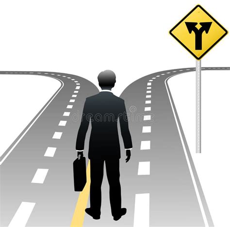 Business Person Decision Directions Road Sign Stock Image Image 19785641