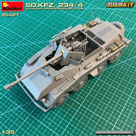 MiniArt 35427 Sd Kfz 234 4 Schwerer Panzerspahwagen 7 5 Cm Interior