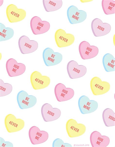 Candy Hearts Wallpaper Valentines Wallpaper Heart Candy Candy