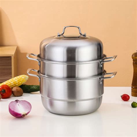 Vieni Joli Cm Tier Stainless Steel Steamer Pot