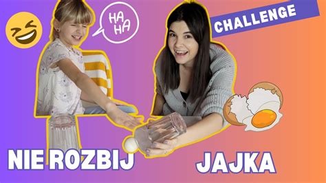 Nie rozbij jajka challenge z mamą YouTube