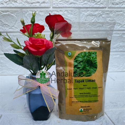 Jual Bubuk Tapak Liman 100 G Simplisia Serbuk Daun Tutup Bumi