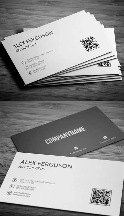 21 minimal simple business cards psd templates – Artofit