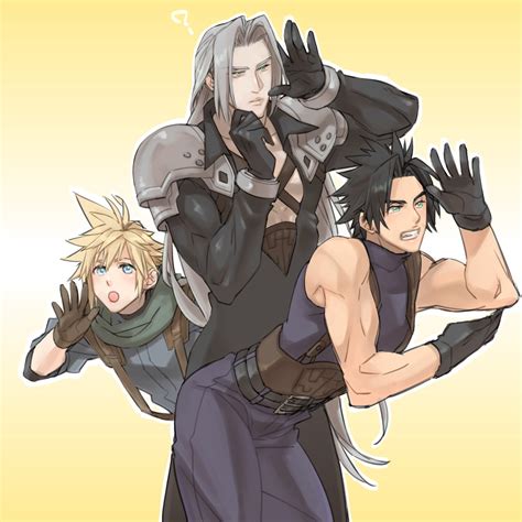 Cloud Strife Sephiroth And Zack Fair Final Fantasy And 2 More Drawn