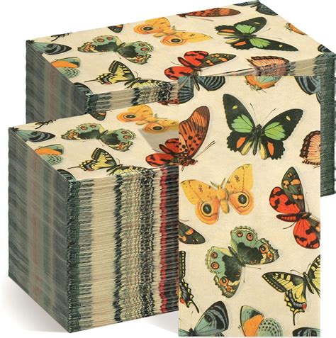 Amazon Geyoga 200 Pcs Vintage Butterfly Guest Napkins 2 Ply