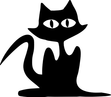 Cartoon Cat Silhouette Clip Art at Clker.com - vector clip art online ...