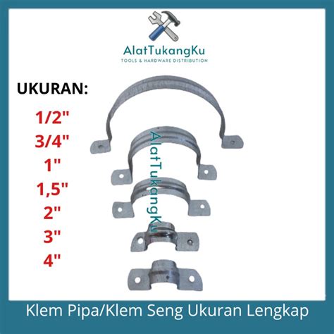 Jual Klem Plat Pipa Seng Besi Tebal Klem Plat Omega Ukuran Lengkap