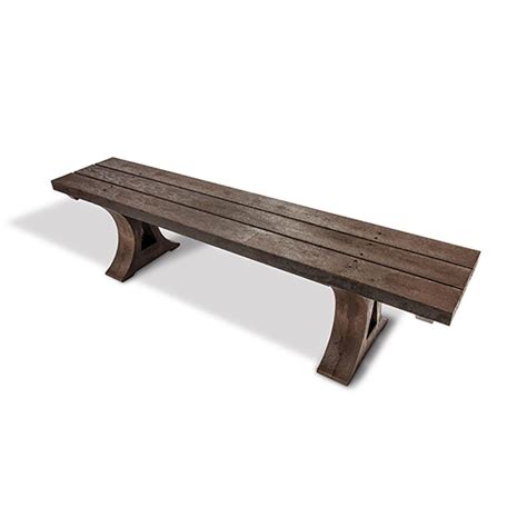 Moulded Backless Bench Recycled Plastic Eco Green Communities