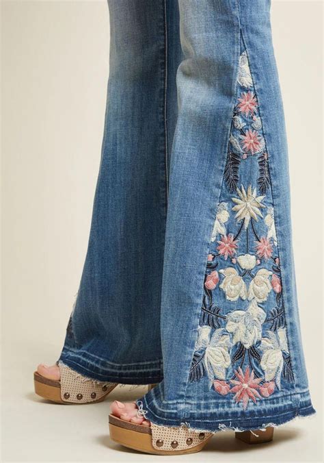 Embroidery Hoop Lincraft Upcycle Clothes Jeans Diy Embellished Jeans