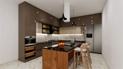 Modern MDF Island Modular Kitchen at Rs 1650/sq ft in Bengaluru | ID ...