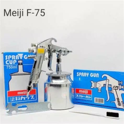 Jual MEIJI SPRAY GUN F75 S Tabung Bawah Alat Semprot Cat Kompresor Di