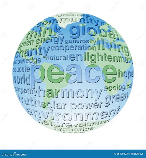 Peace Word Cloud Concept Collage Vector Illustration CartoonDealer