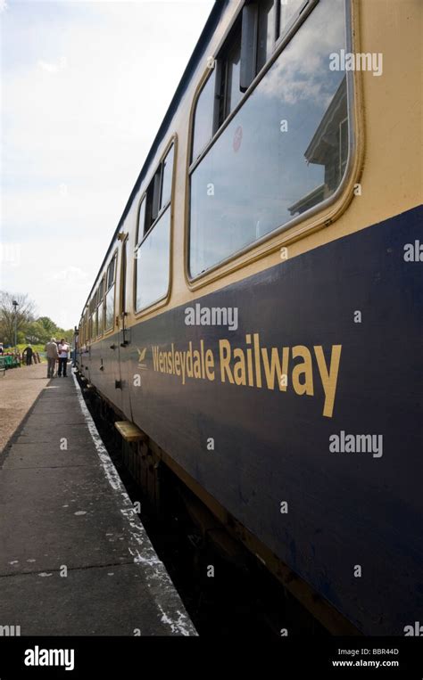 Wensleydale Railway At Leeming Bar Near Bedale North Yorkshire Stock