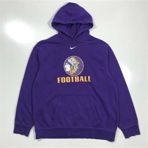 Nike Center Swoosh Nike Check Purple Hoodie Football … - Gem