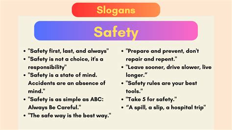 200 Catchy Safety Slogans Adjective Attic