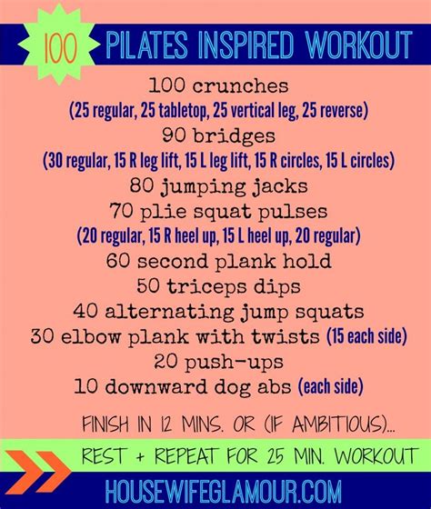 100 Pilates Inspired Workout Pilates Workout, Pilates Barre, Toning ...